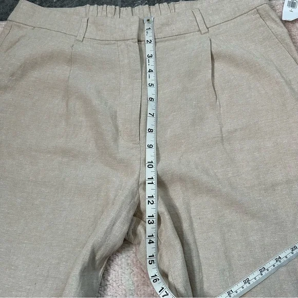 NWT Old Navy Taylor Wide Leg Trouser Extra High Rise Size Large TALL Linen Blend - Picture 8 of 12
